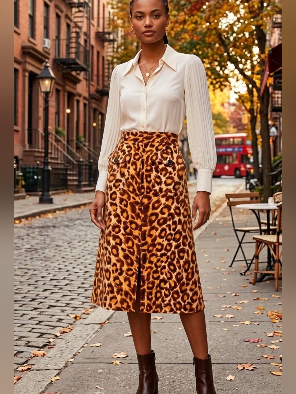 NWT Kate Spade Panthera Canvas Skirt Leopard